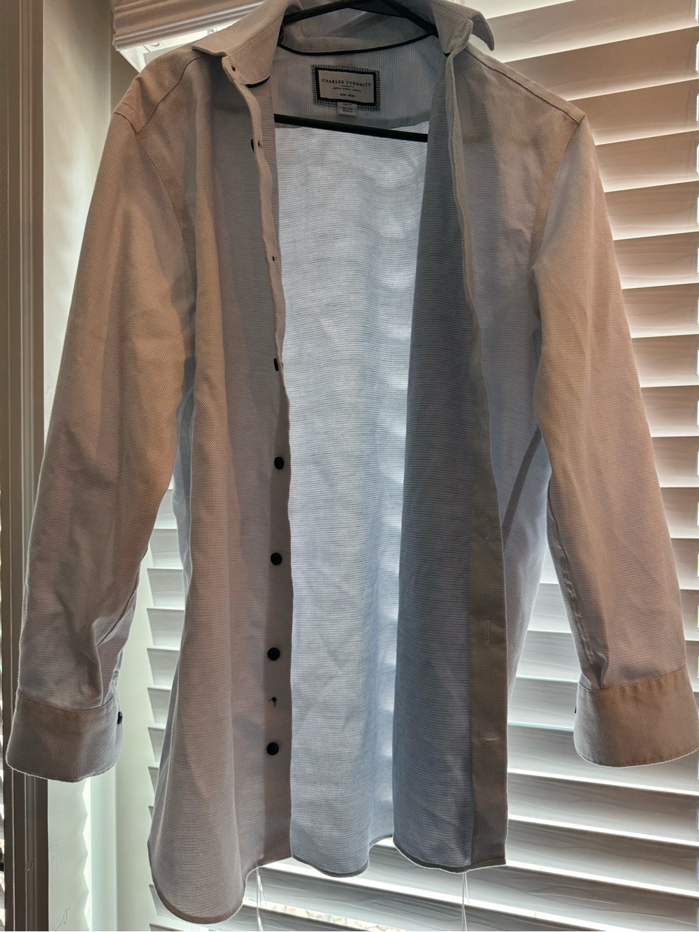 Charles Tyrwhitt Pale Blue Lightweight Shirt Jacket